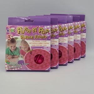 6 Pack Push N Pop Bubble Fidget Stress Relief Toy